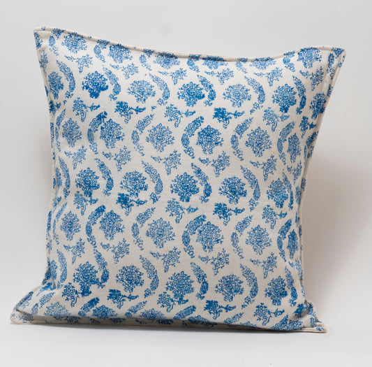 COJÍN DAMASCO AZUL